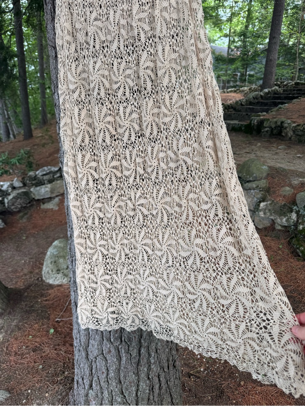 Antique Pinwheel Crochet Skirt S/M Never Worn - Picture 8 of 13